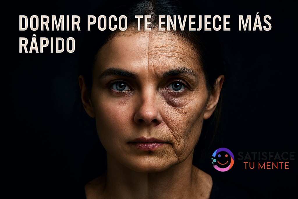 dormir poco te envejece rapido original con logo