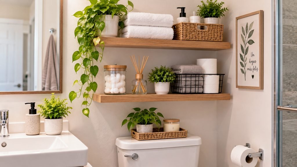 9 ideas para organizar un baño pequeño y mantenerlo ordenado aprovechar paredes bano pequeno