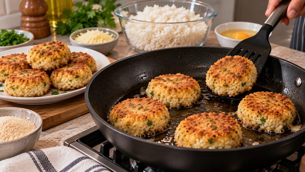 croquetas arroz sobrante