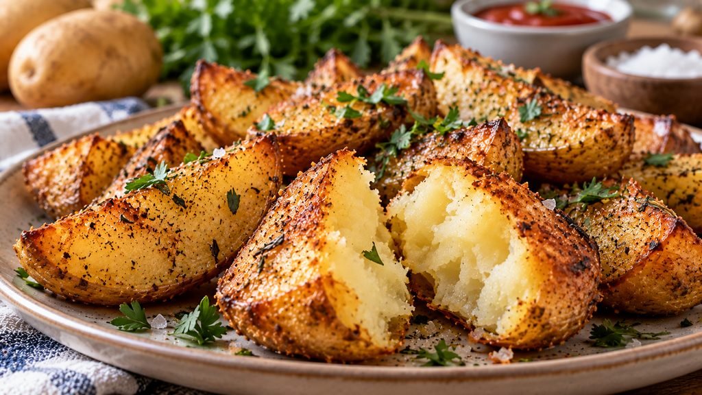 papas crujientes suaves por dentro