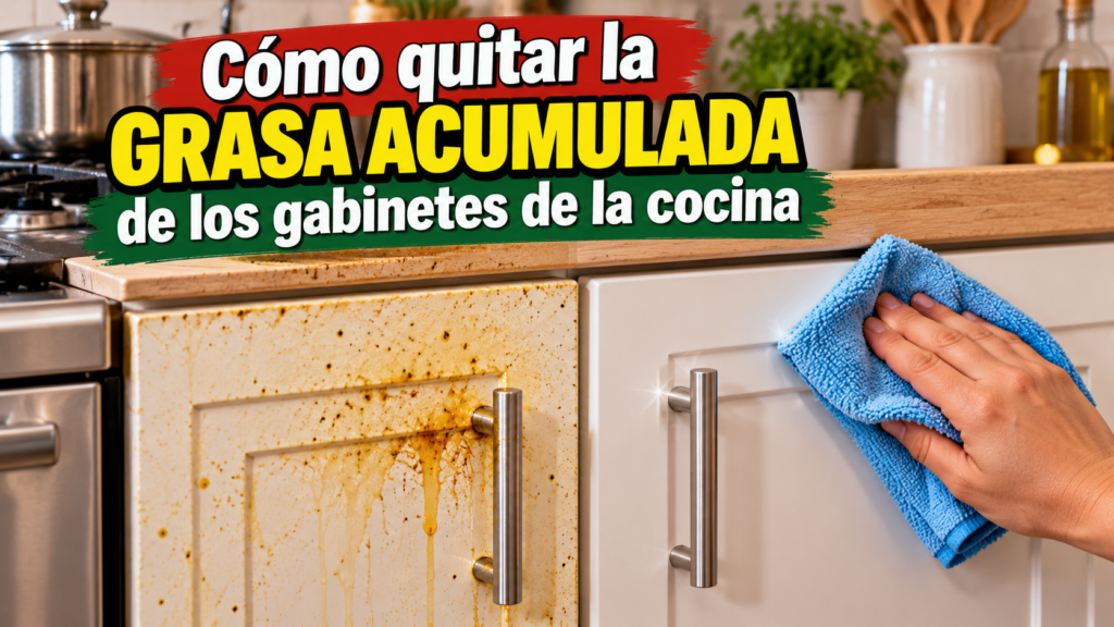 Cómo quitar la grasa acumulada de los gabinetes de la cocina Limpieza de grasa acumulada en los gabinetes de la cocina