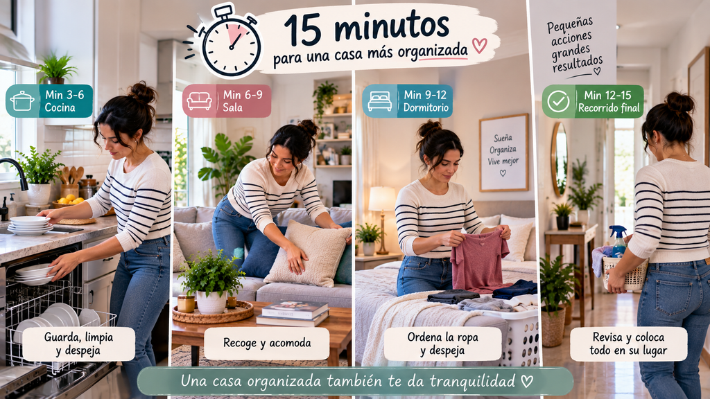 rutina 15 minutos organizar casa